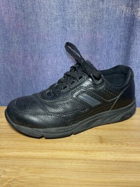 SAS 'Journey' Black Walking Shoes 7.5W Wide Men's Black Leather Comfort Lace Up